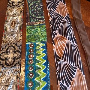 Stylish Multicolor Patterned Scarves collection of four multicolored